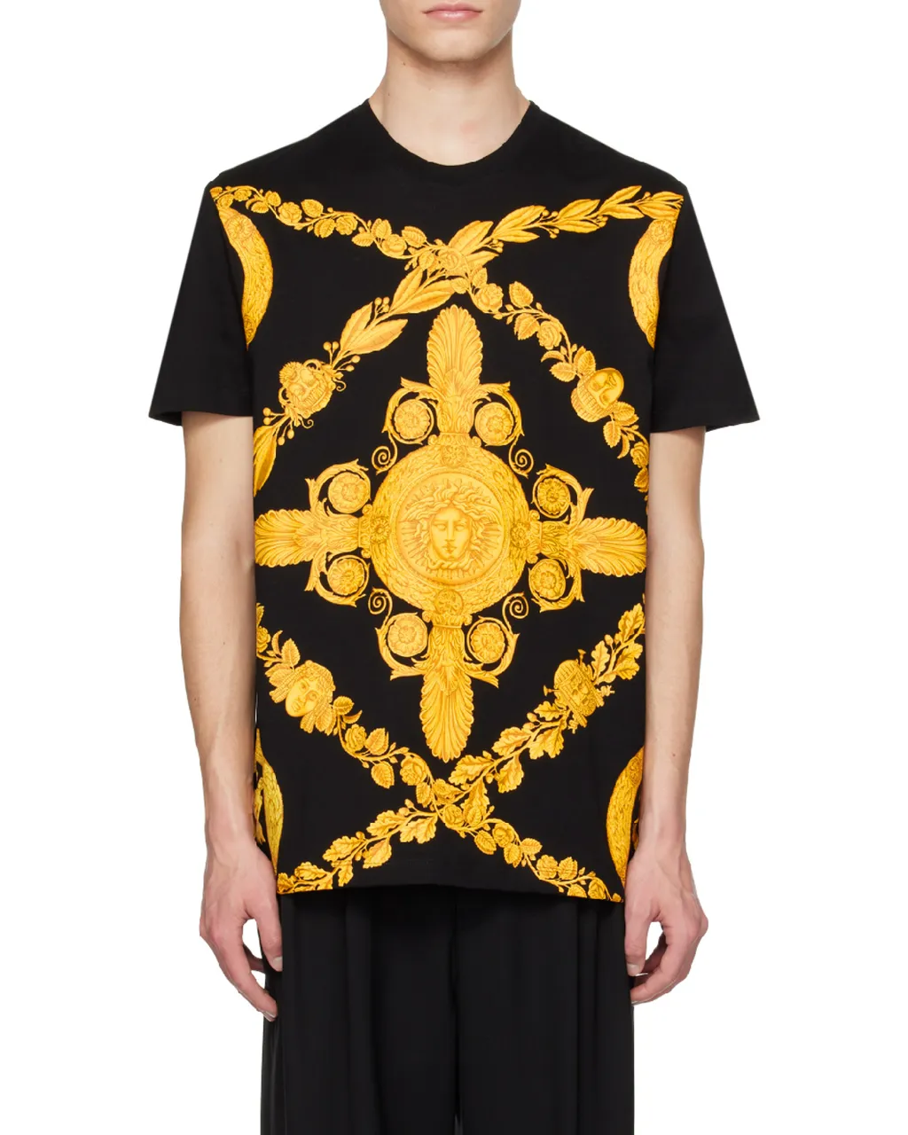 Versace Baroque Printed Crewneck T-Shirt