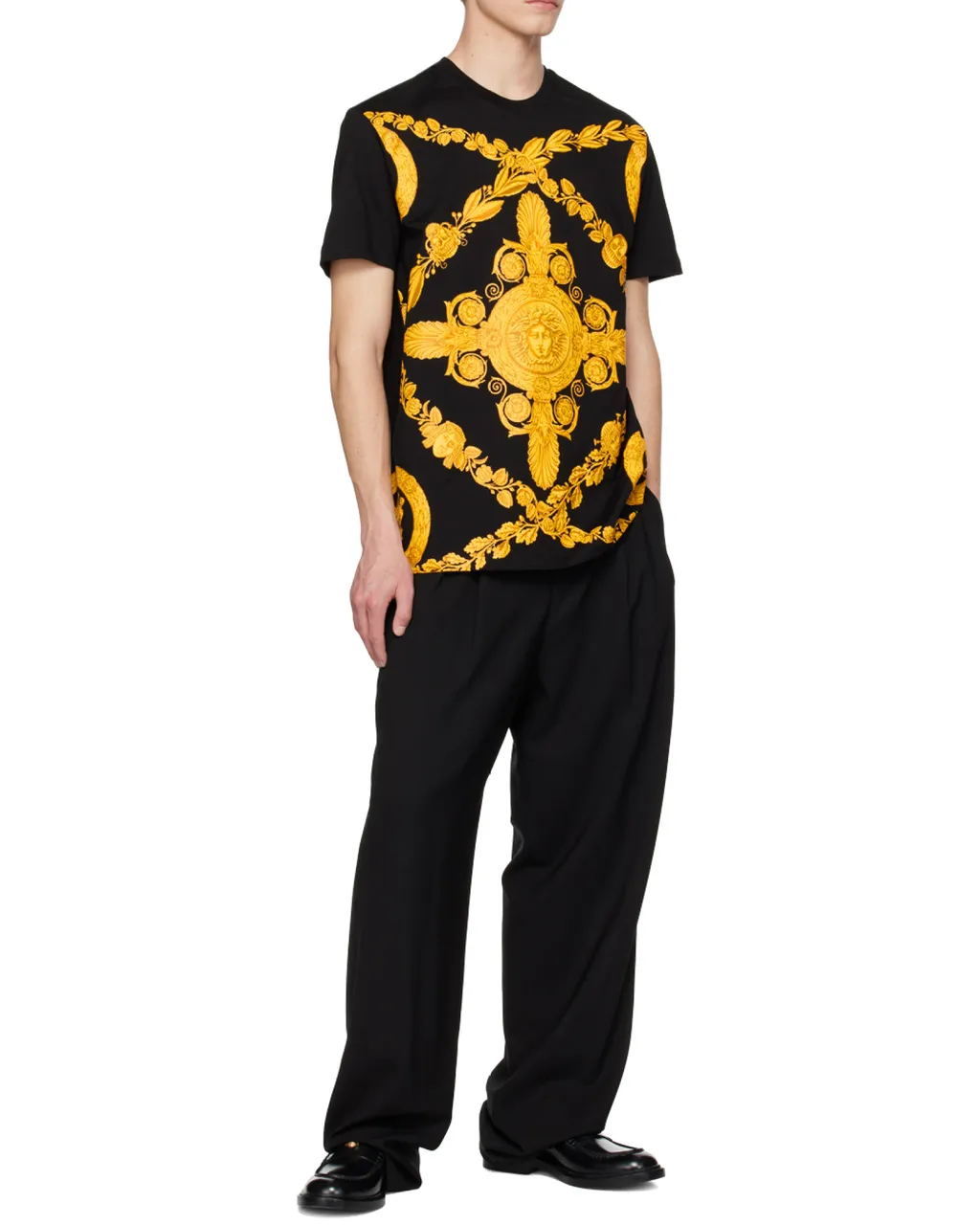 Versace Baroque Printed Crewneck T-Shirt