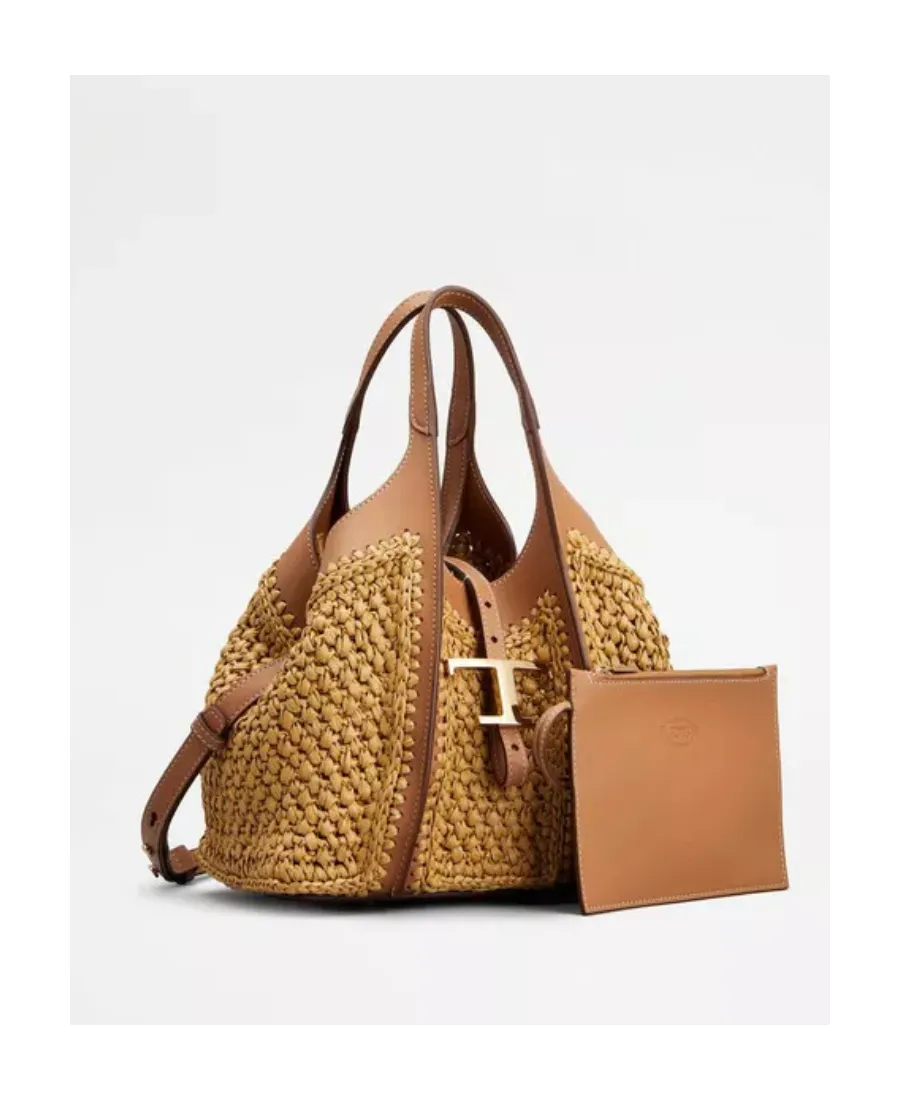 Tod's T Timeless Woven Mini Tote Bag