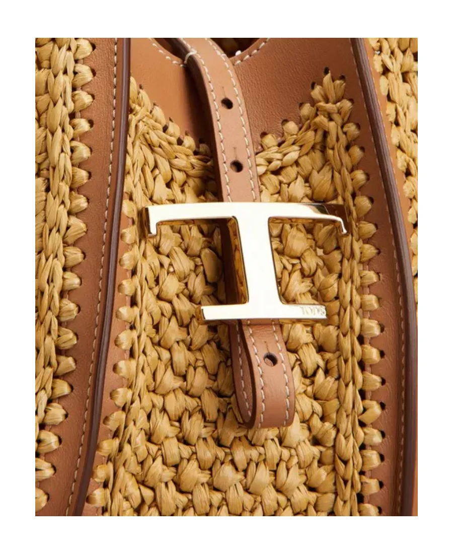 Tod's T Timeless Woven Mini Tote Bag