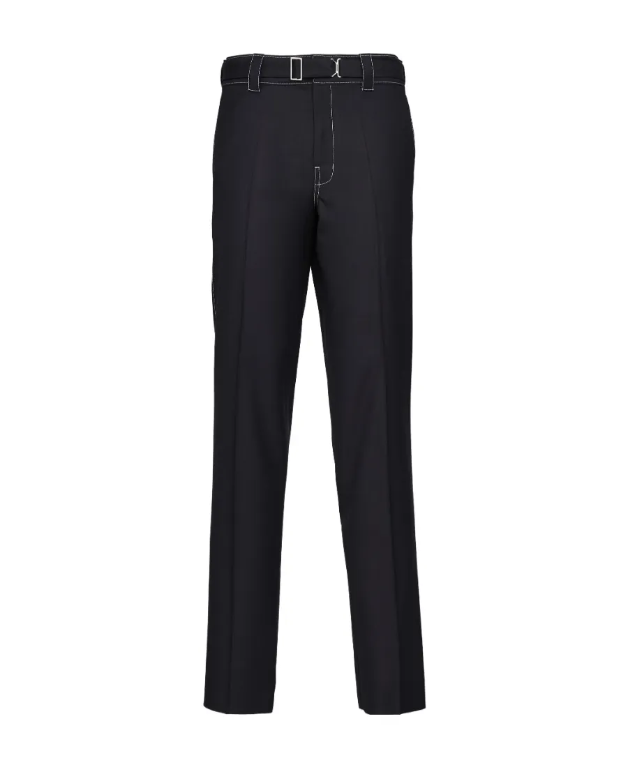 Prada Logo Detailed Straight Leg Pants