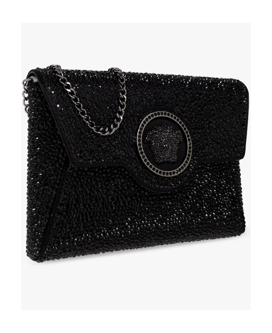 Versace Medusa Plaque Embellished Clutch Bag