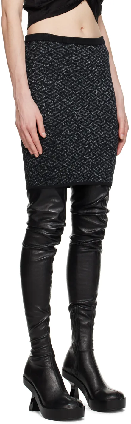 Monogram-Jacquard Knit Skirt