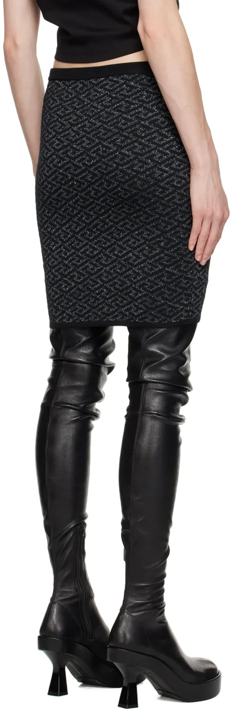 Monogram-Jacquard Knit Skirt