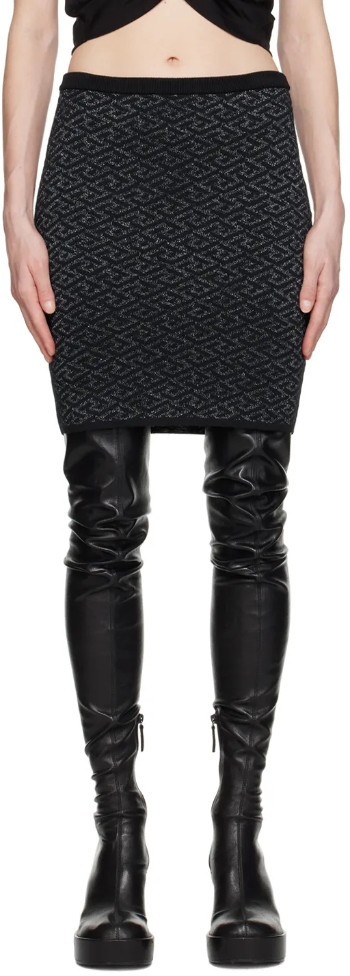 Monogram-Jacquard Knit Skirt