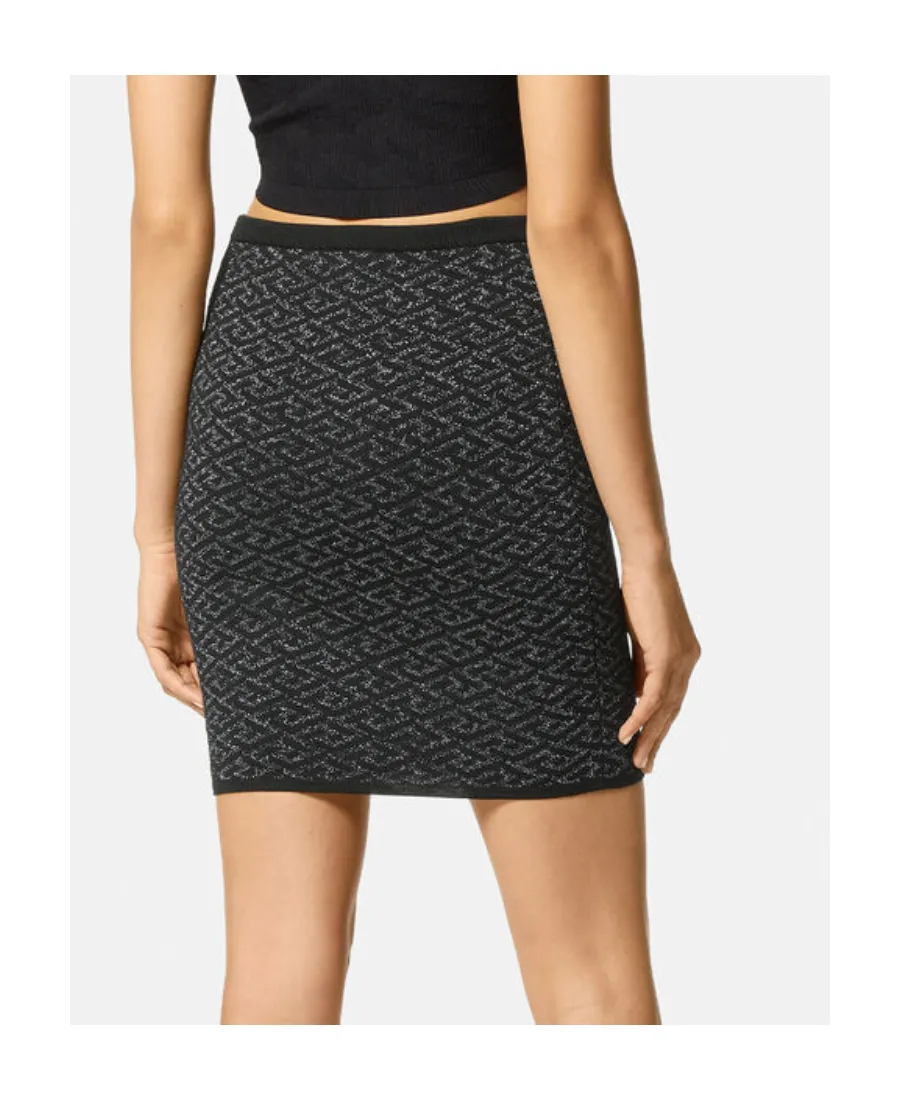 Monogram-Jacquard Knit Skirt