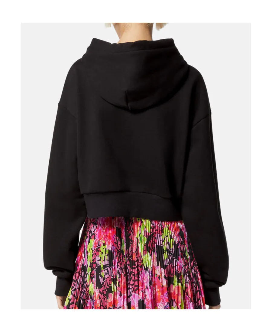 Gem-Embellishment Logo Hoodie