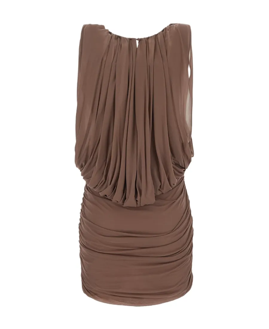 Saint Laurent Draped Sleeveless Dress
