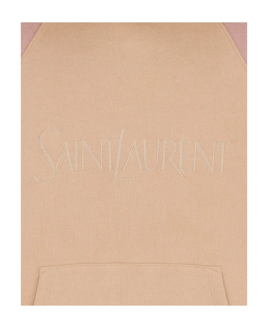 Saint Laurent Logo Detailed Drawstring Hoodie