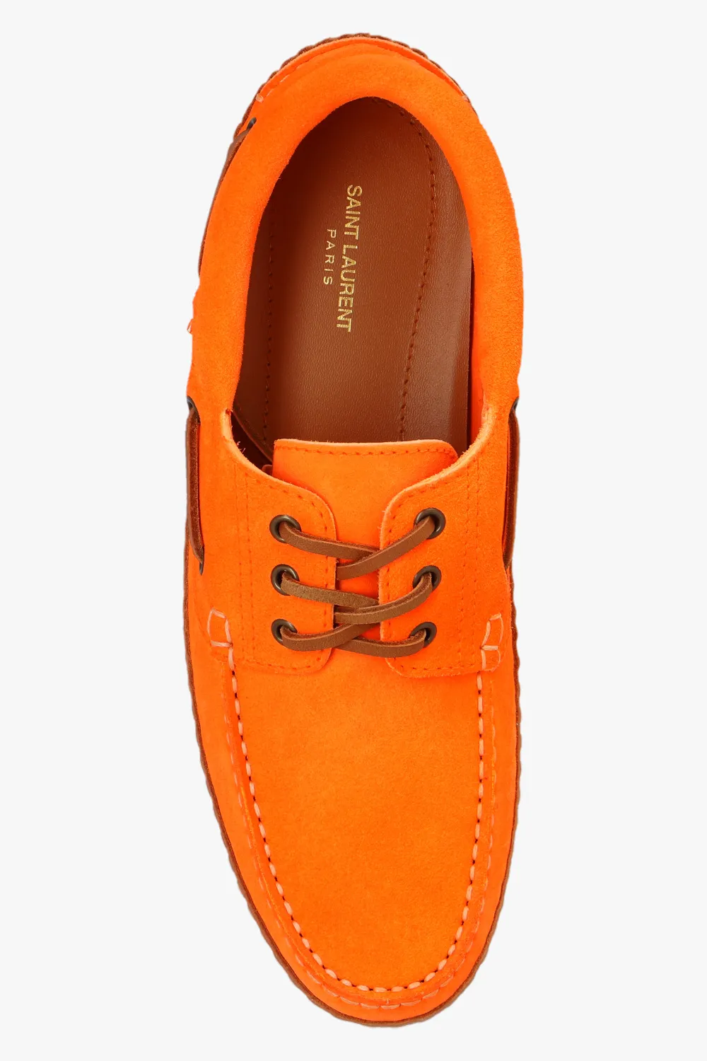 Saint Laurent Ashe Round Toe Boat Shoes