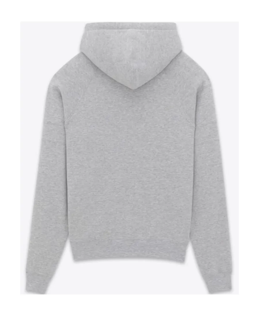 Saint Laurent Logo Embroidered Drawstring Hoodie