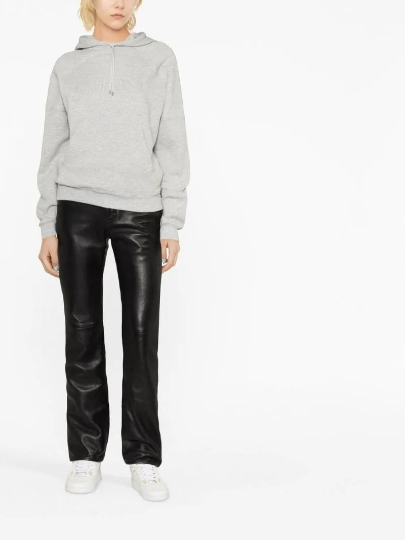 Saint Laurent Logo Embroidered Drawstring Hoodie