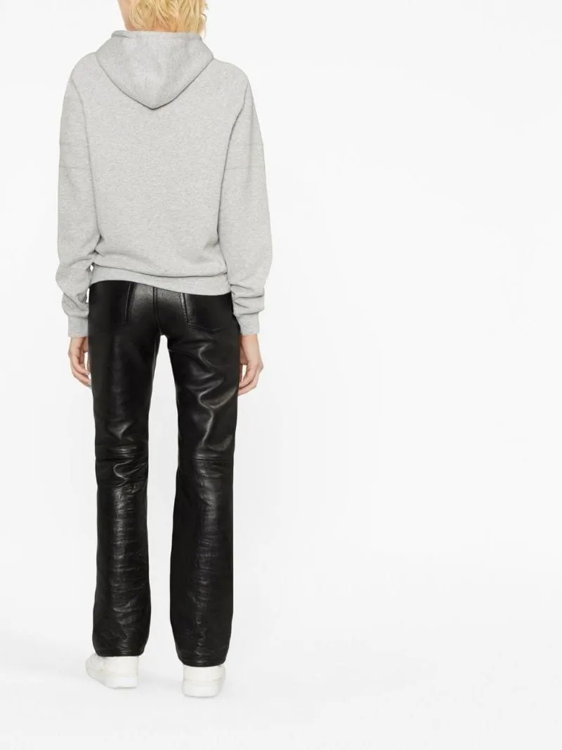 Saint Laurent Logo Embroidered Drawstring Hoodie