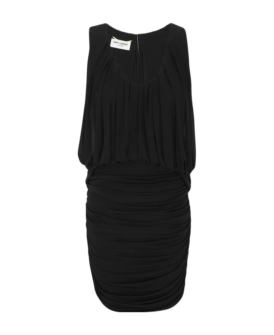Saint Laurent Draped Sleeveless Dress