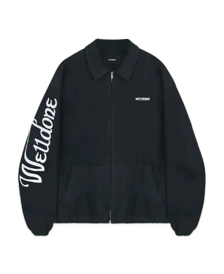 We11Done Logo Printed Zipped Jacket