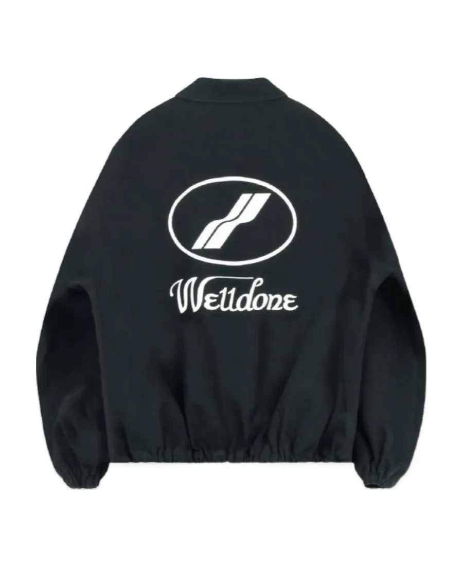 We11Done Logo Printed Zipped Jacket