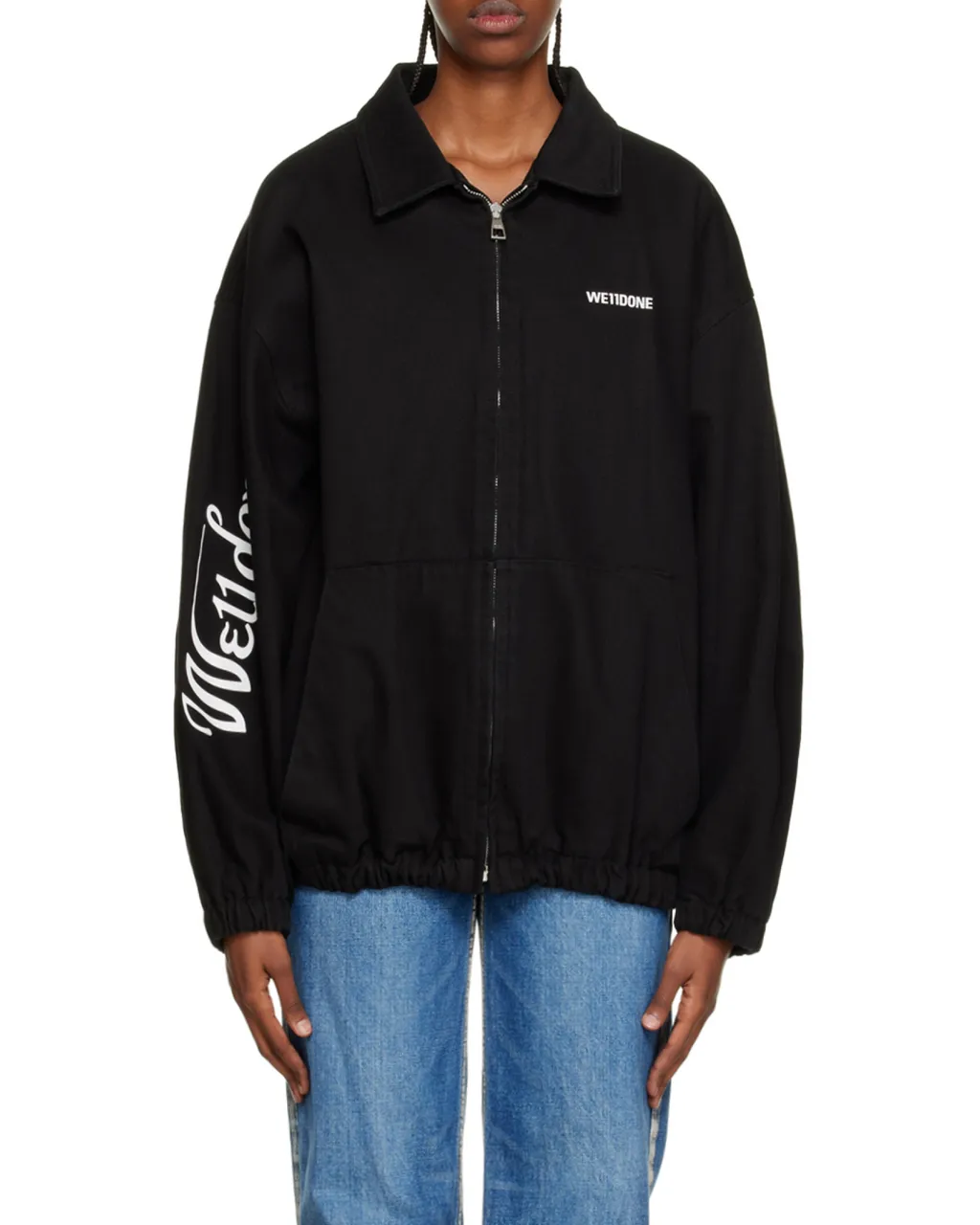 We11Done Logo Printed Zipped Jacket