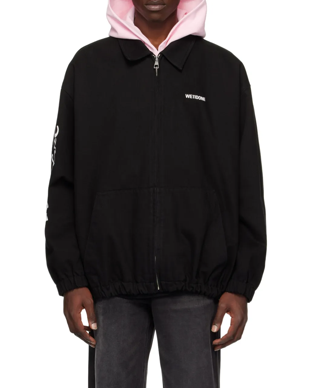 We11Done Logo Printed Zipped Jacket