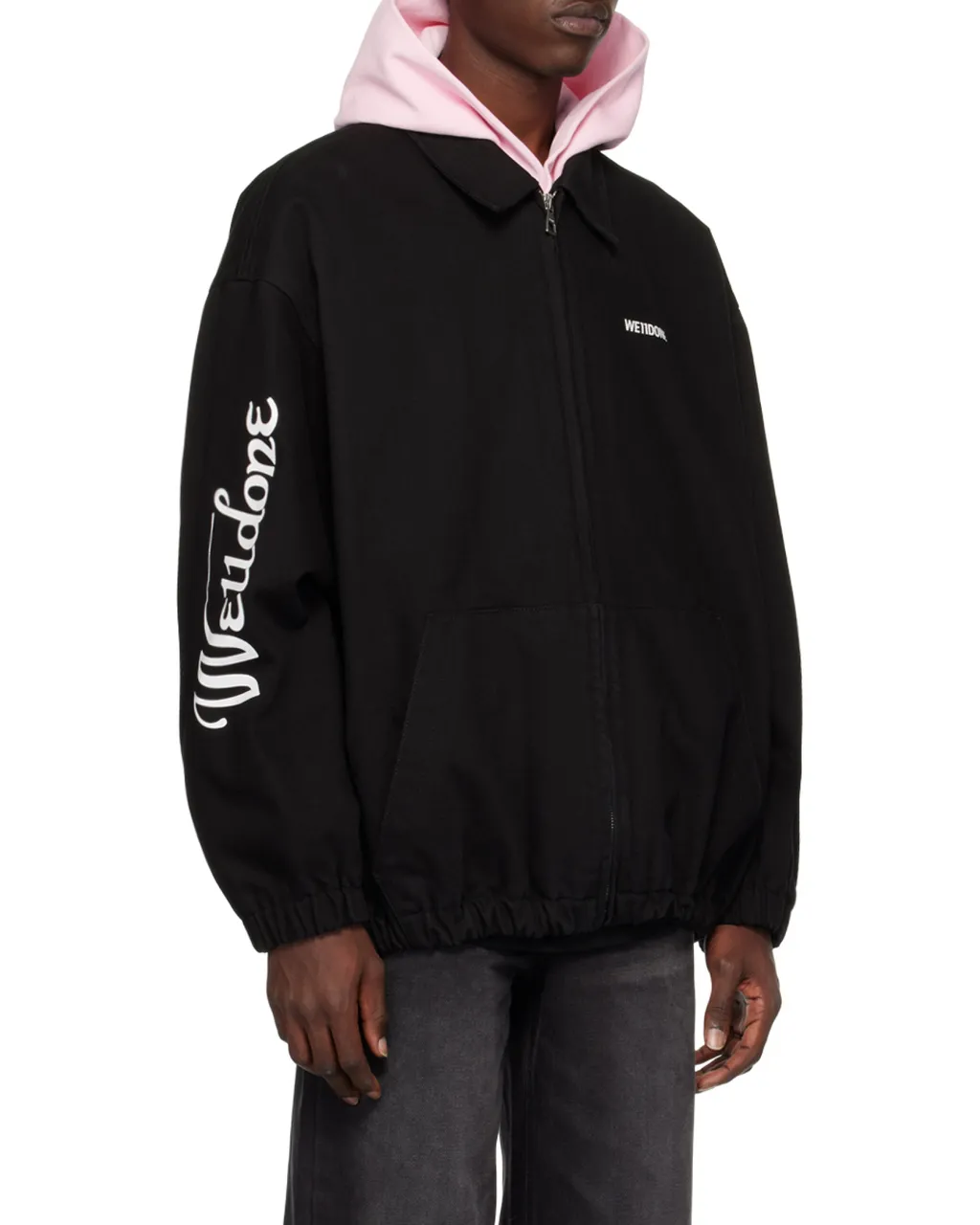 We11Done Logo Printed Zipped Jacket