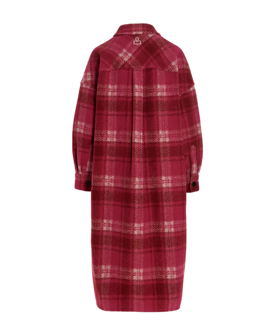 Plaid Single-Breasted Coat