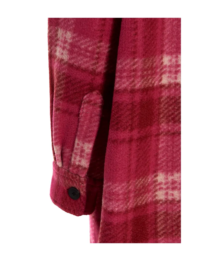 Plaid Single-Breasted Coat