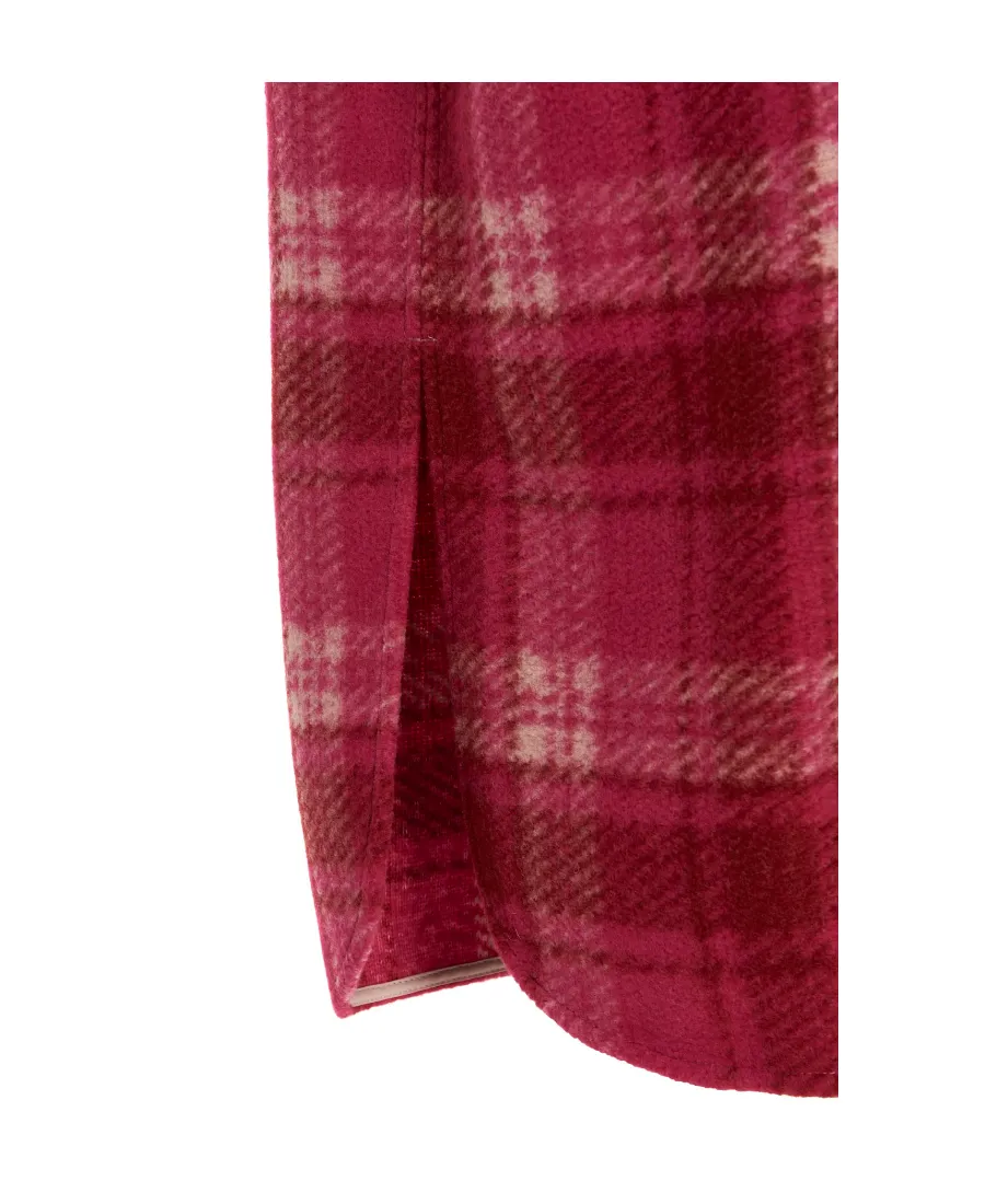 Plaid Single-Breasted Coat