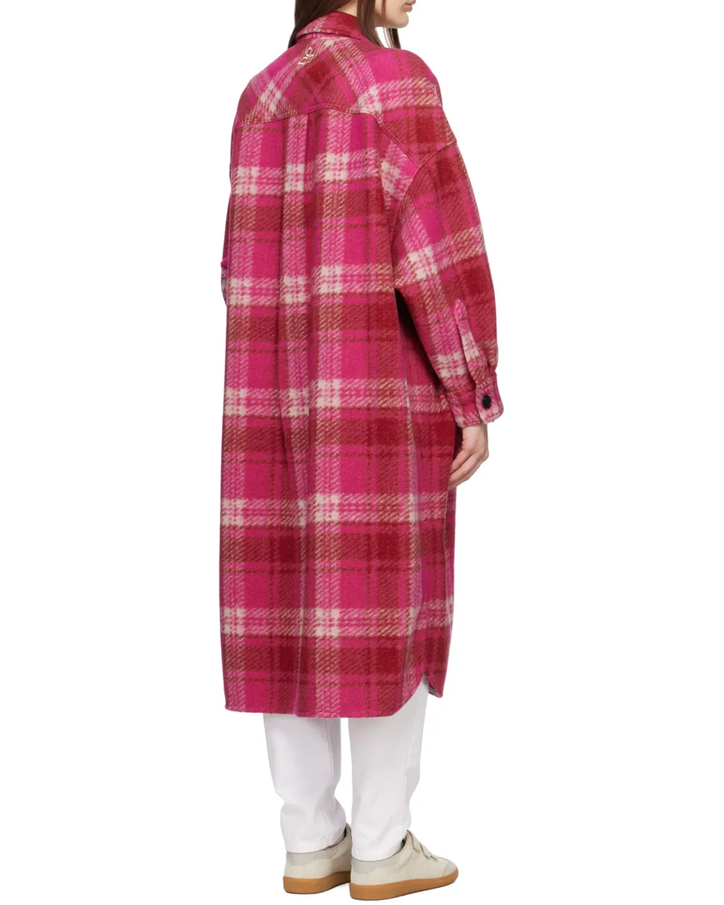 Plaid Single-Breasted Coat