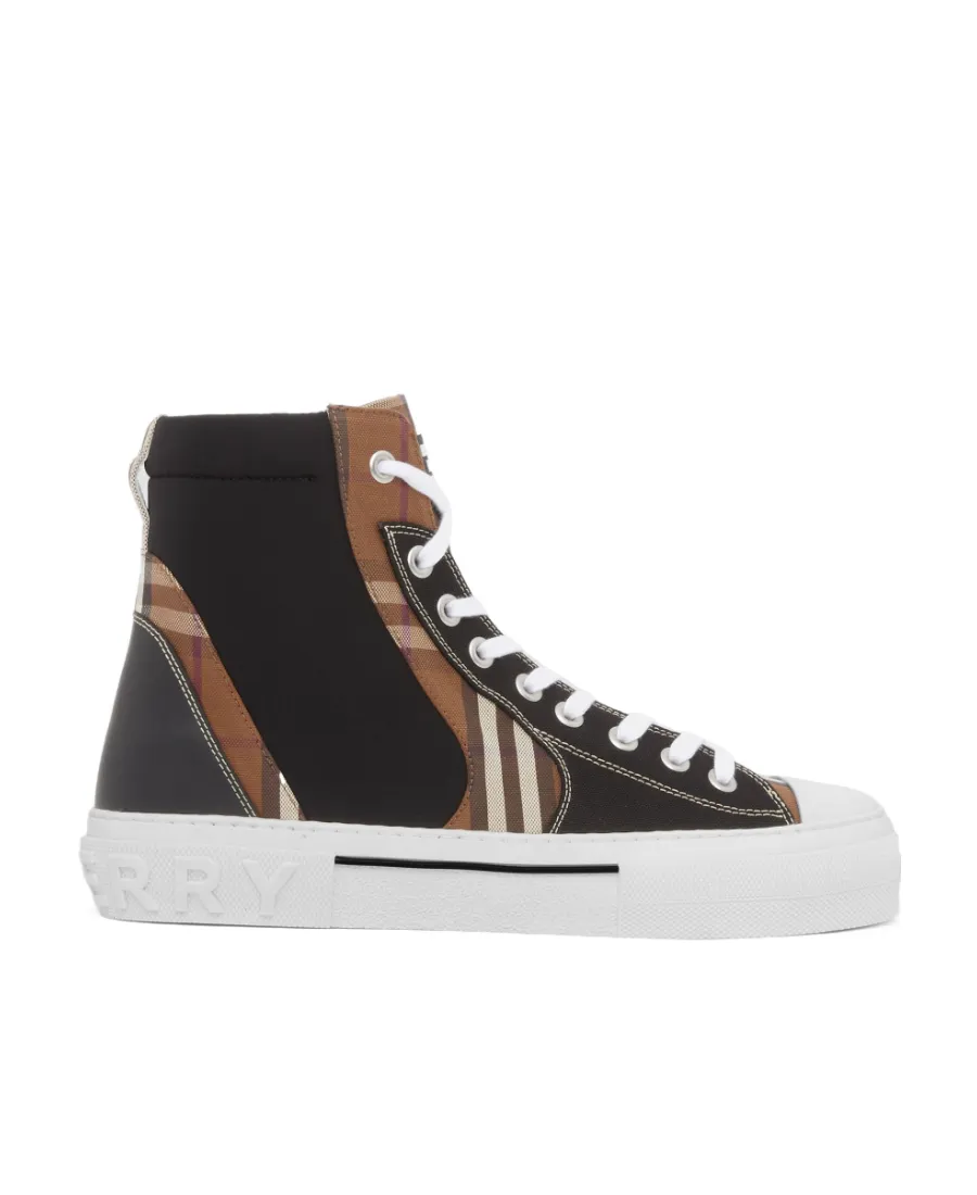 Burberry Panelled High-Top Sneakers