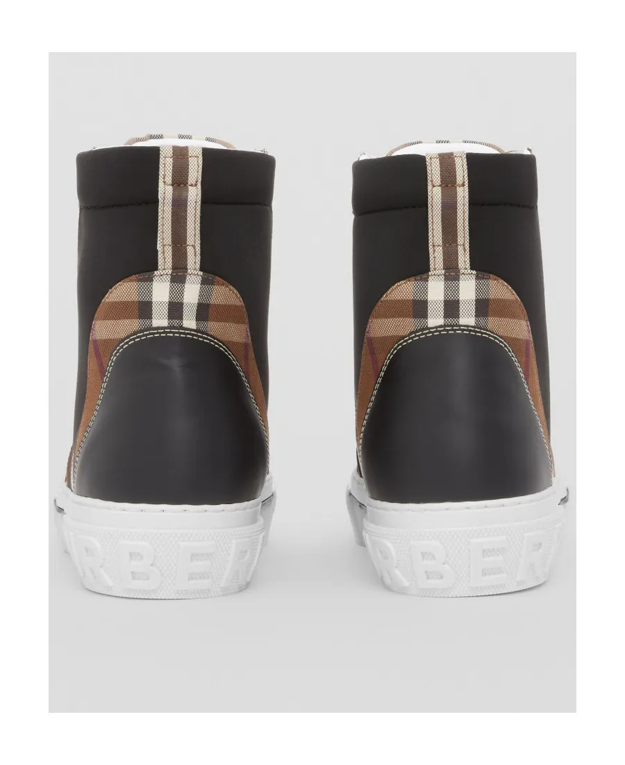 Burberry Panelled High-Top Sneakers