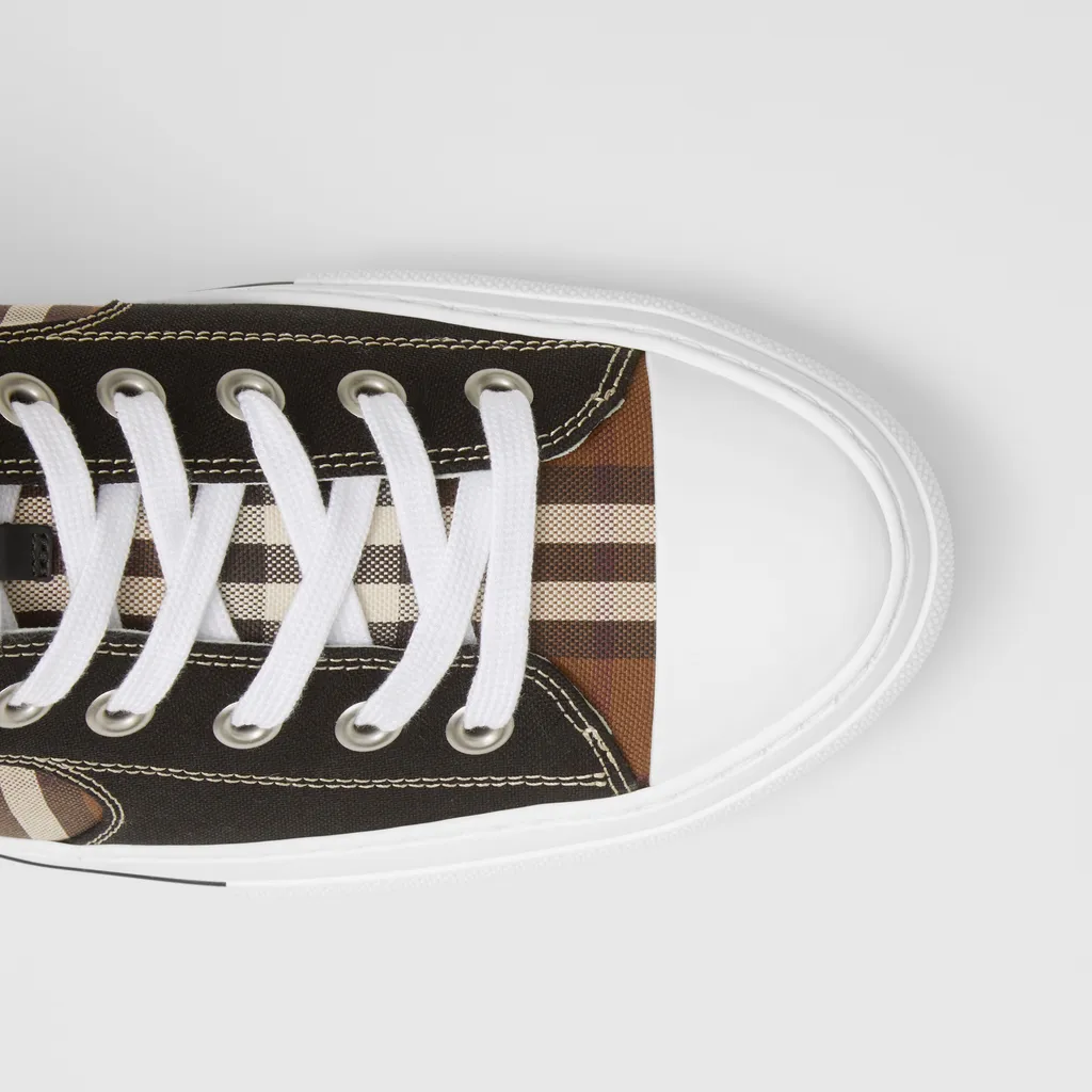 Burberry Panelled High-Top Sneakers