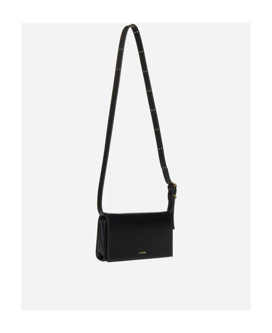Jil Sander Logo Printed Shoulder Bag
