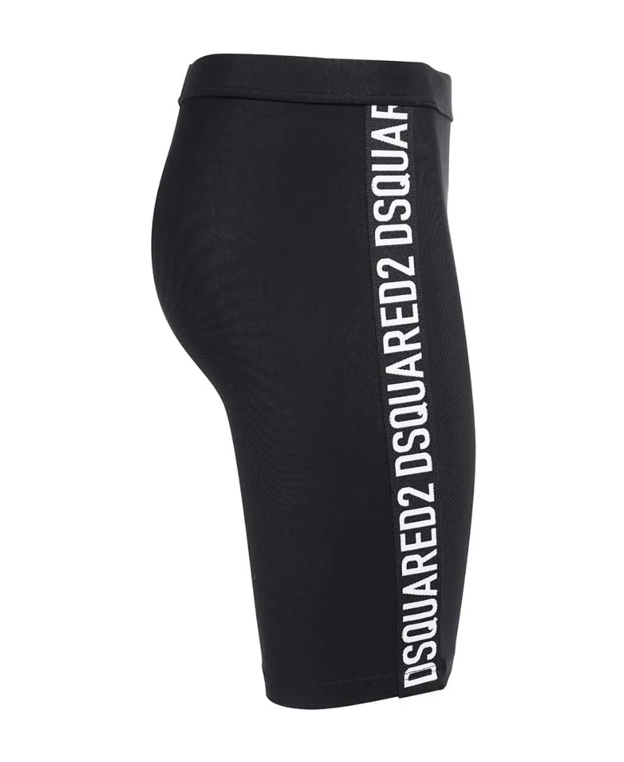 Contrast-Logo Print Shorts