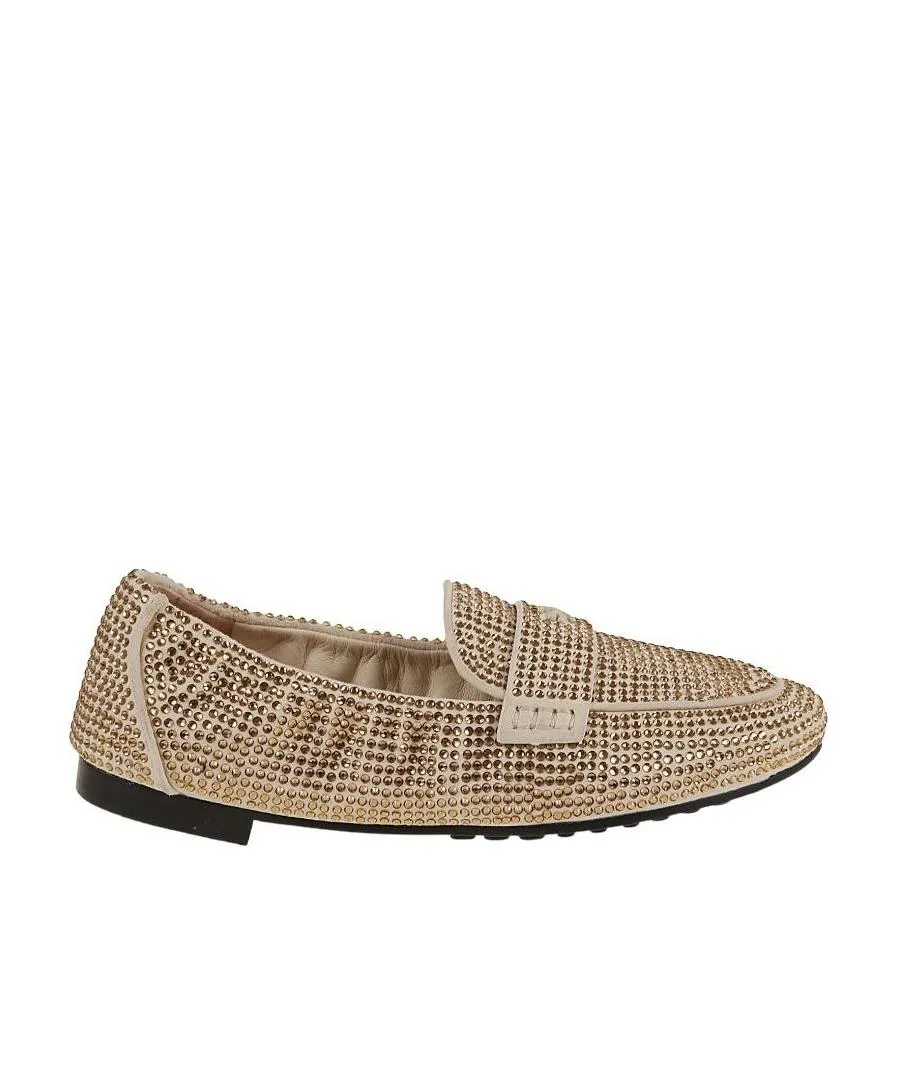 Tory Burch Embellished Slip-On Loafers