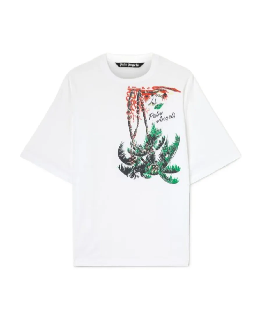 Upside Down Palm-Print T-Shirt