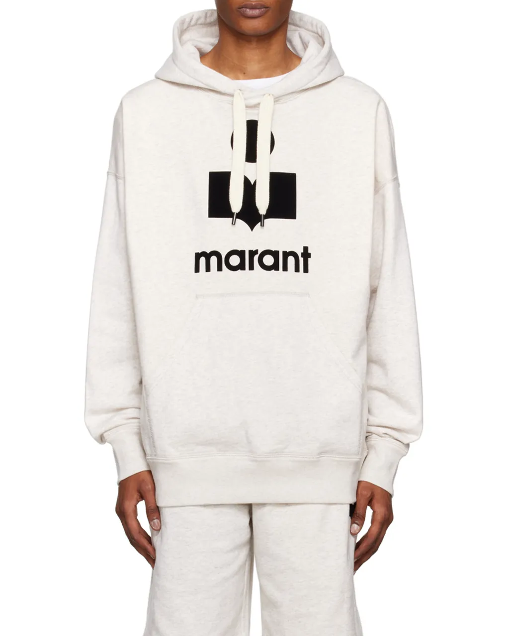 Isabel Marant Miley Logo Printed Drawstring Hoodie