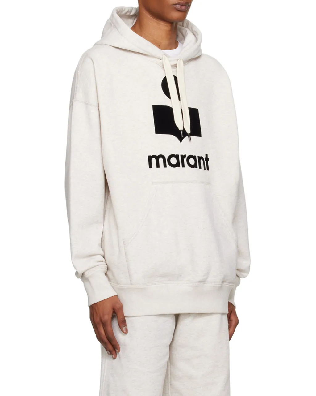 Isabel Marant Miley Logo Printed Drawstring Hoodie