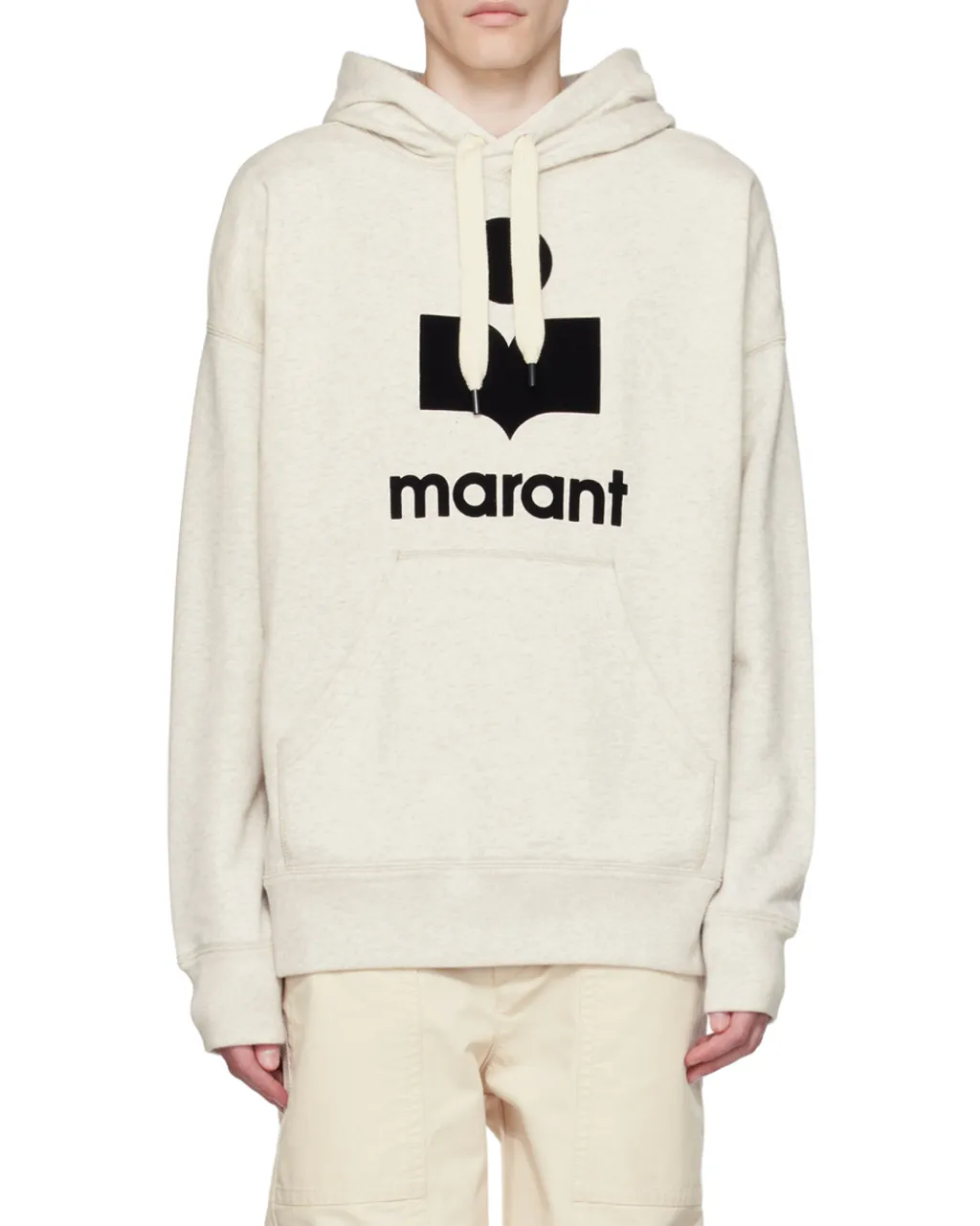 Isabel Marant Miley Logo Printed Drawstring Hoodie