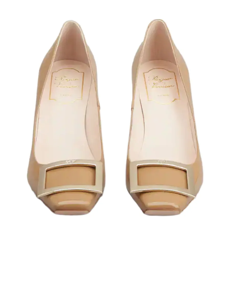 Trompette Metal Buckle Pumps In Patent Leather