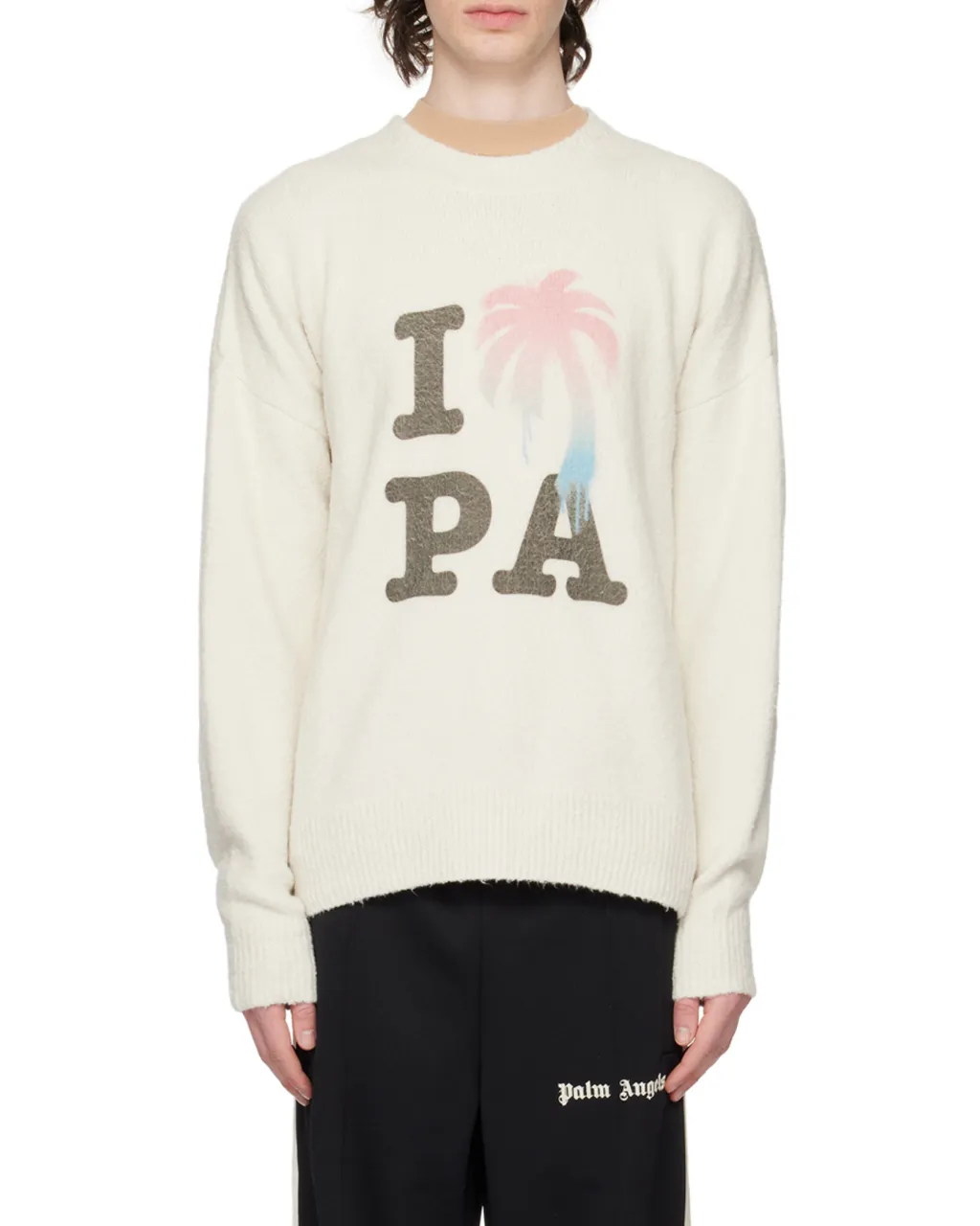 Palm Angels I Love Pa Crewneck Knit Jumper