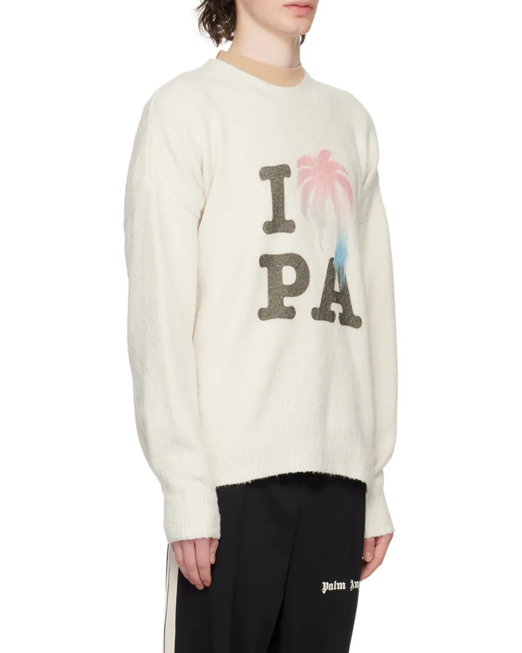 Palm Angels I Love Pa Crewneck Knit Jumper