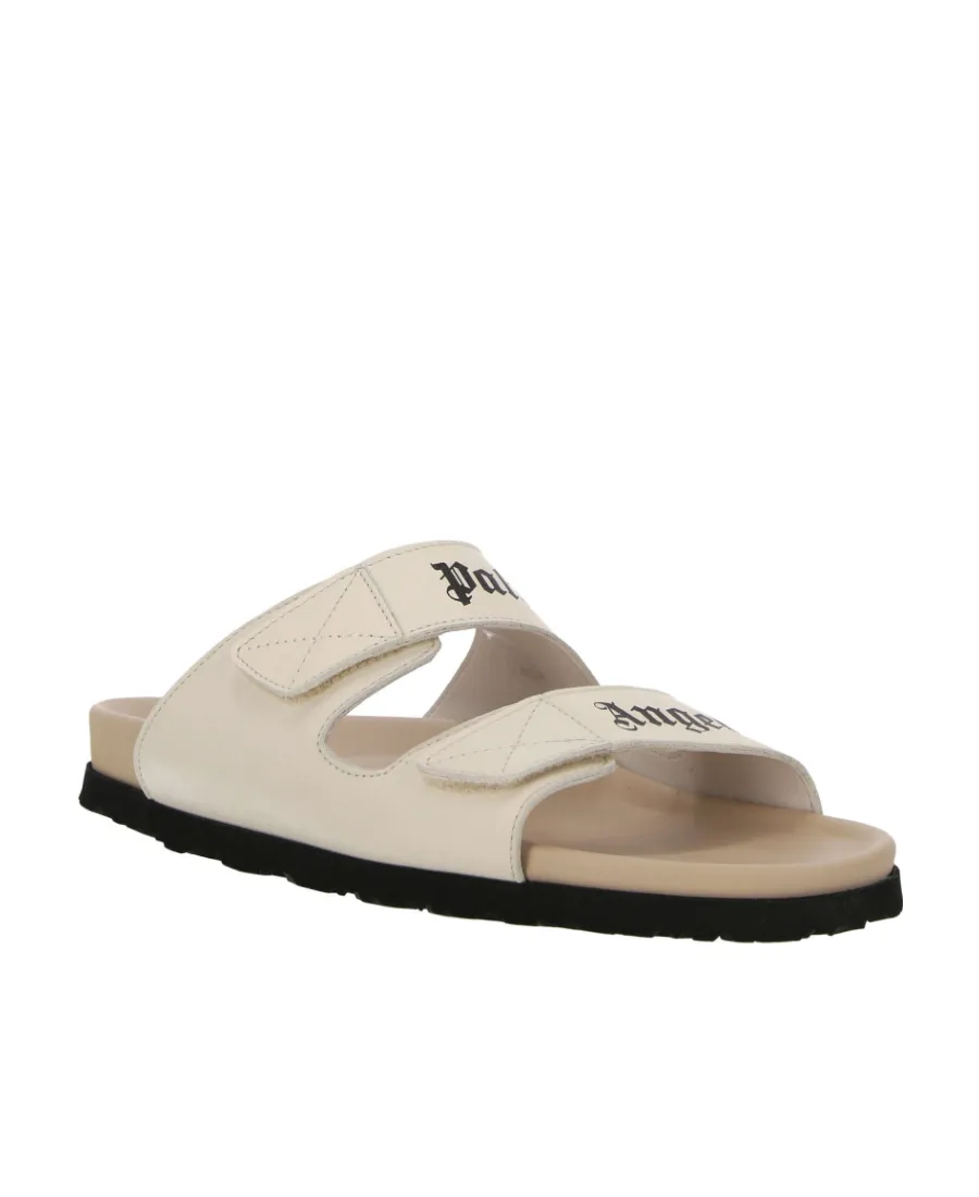 Palm Angels Logo Printed Double Strap Sandals