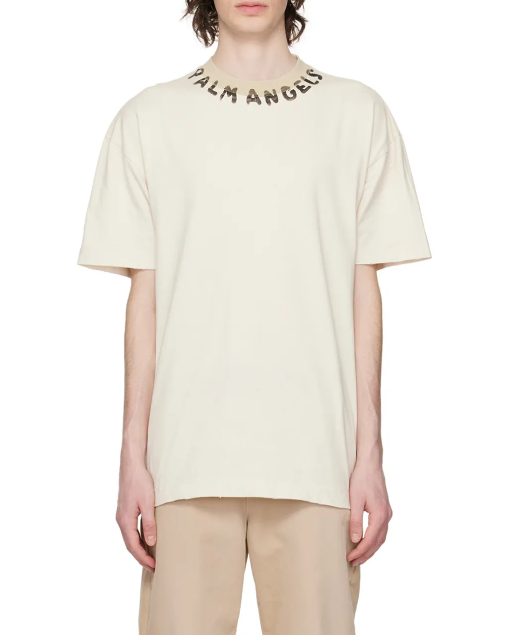 Palm Angels Logo-Printed Crewneck T-Shirt