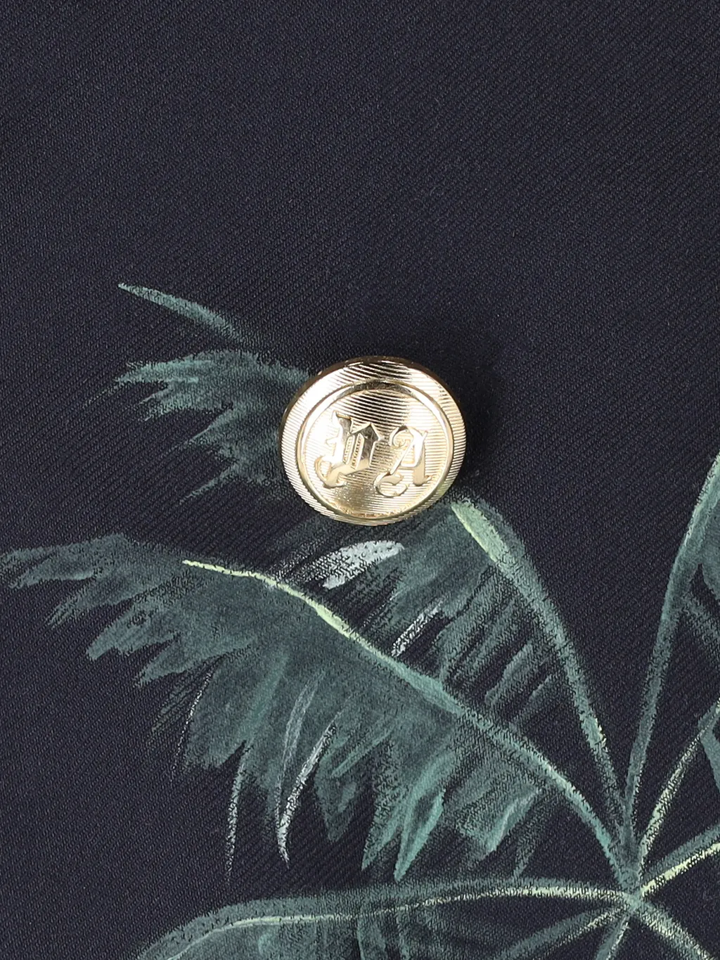 Palm Angels Palm Tree Printed Double Breasted Jacket