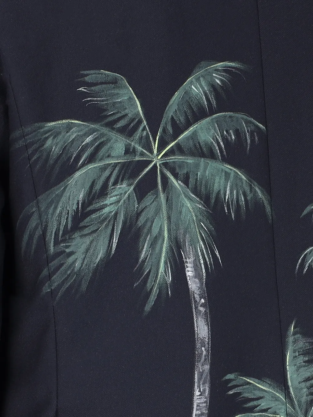 Palm Angels Palm Tree Printed Double Breasted Jacket