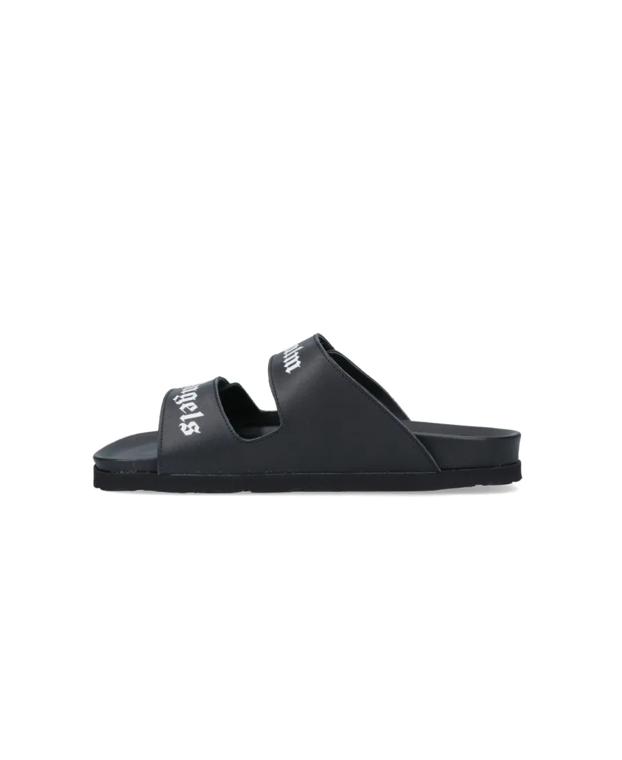 Palm Angels Logo Printed Strap Sandals