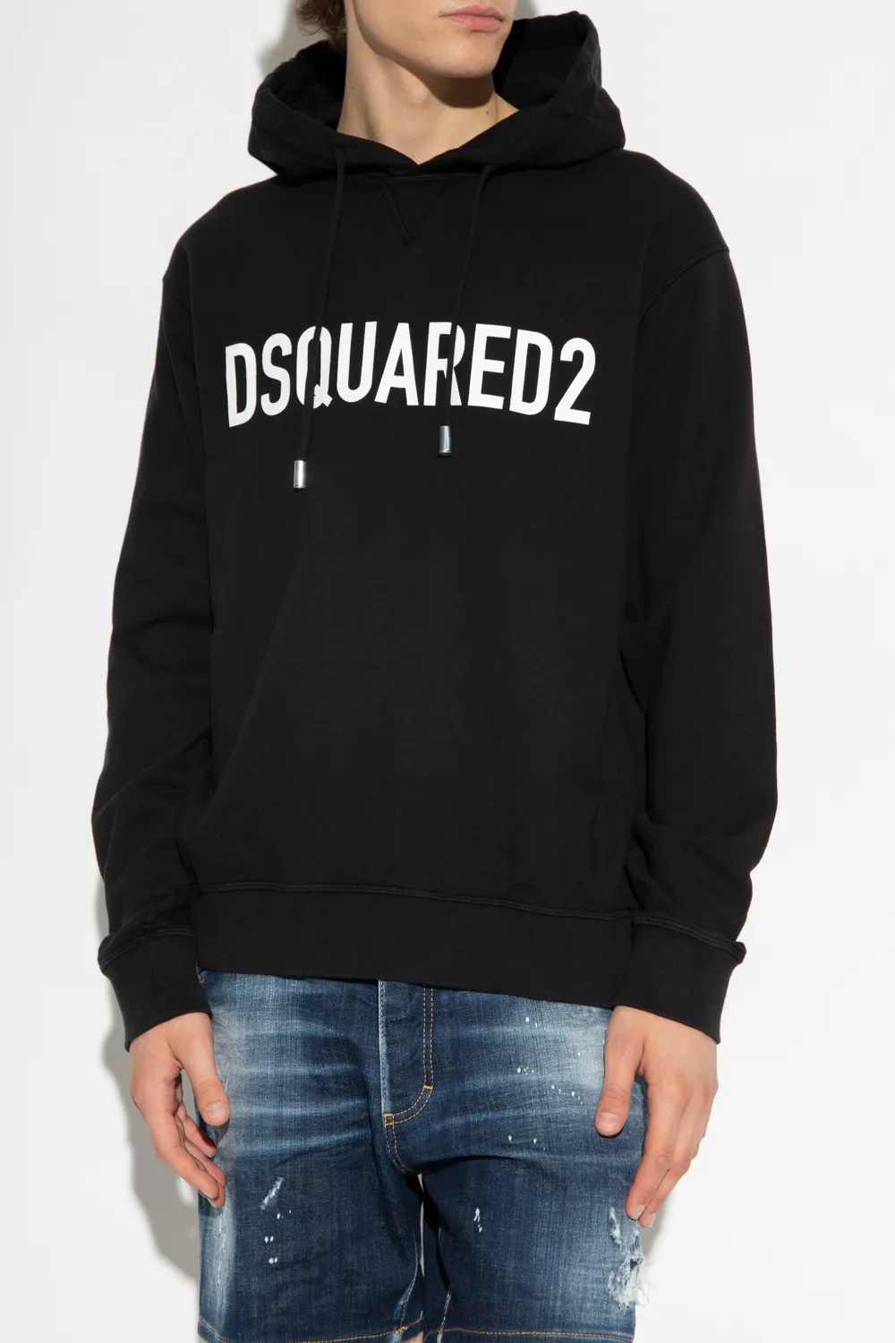 Dsquared2 Logo Printed Drawstring Hoodie