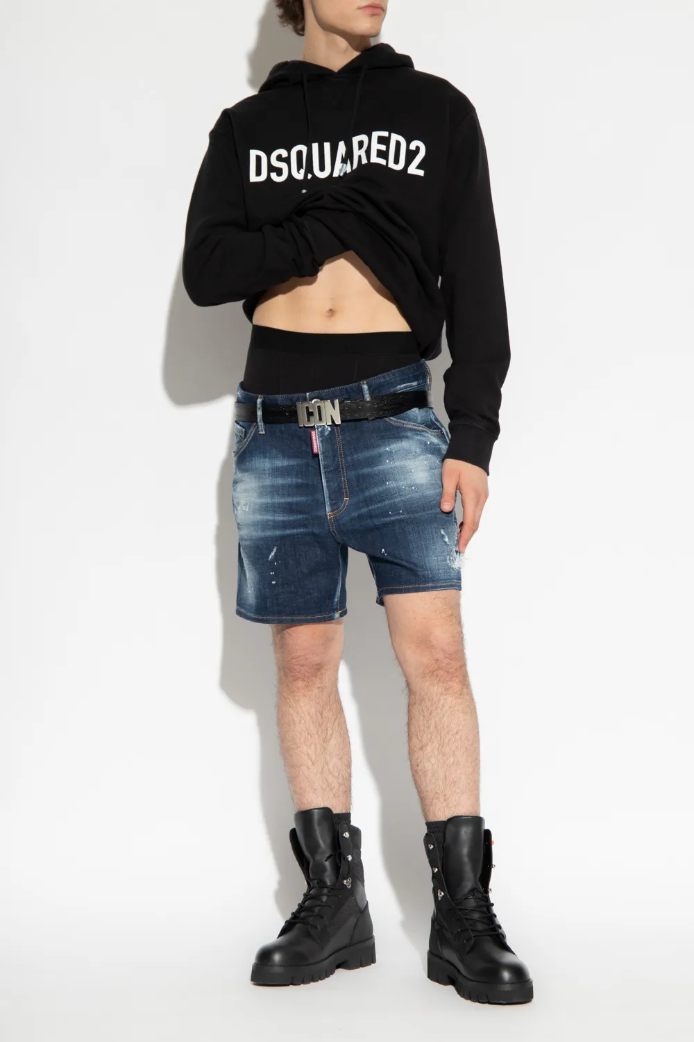 Dsquared2 Logo Printed Drawstring Hoodie
