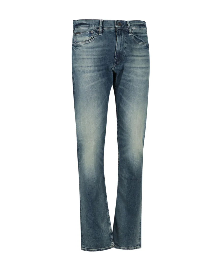 Polo Ralph Lauren Straight-Leg Stonewashed Slim-Cut Jeans