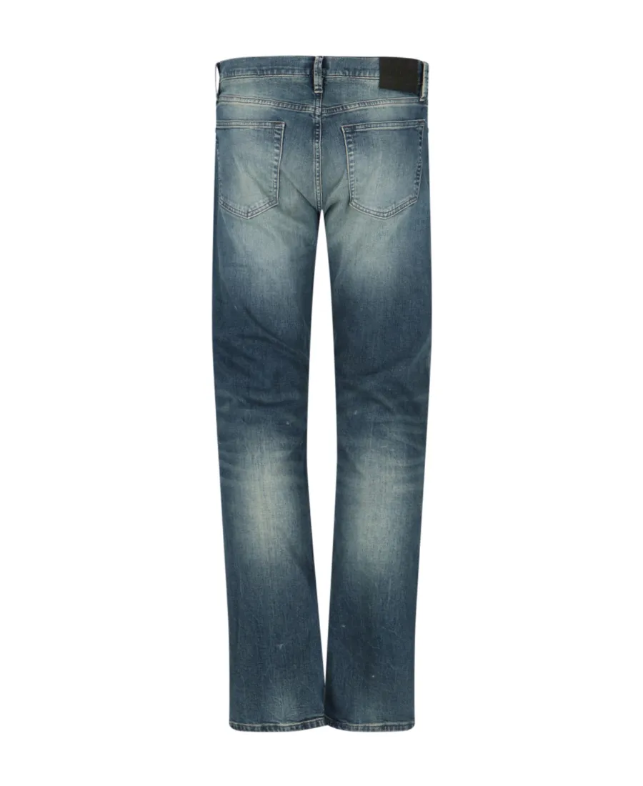 Polo Ralph Lauren Straight-Leg Stonewashed Slim-Cut Jeans