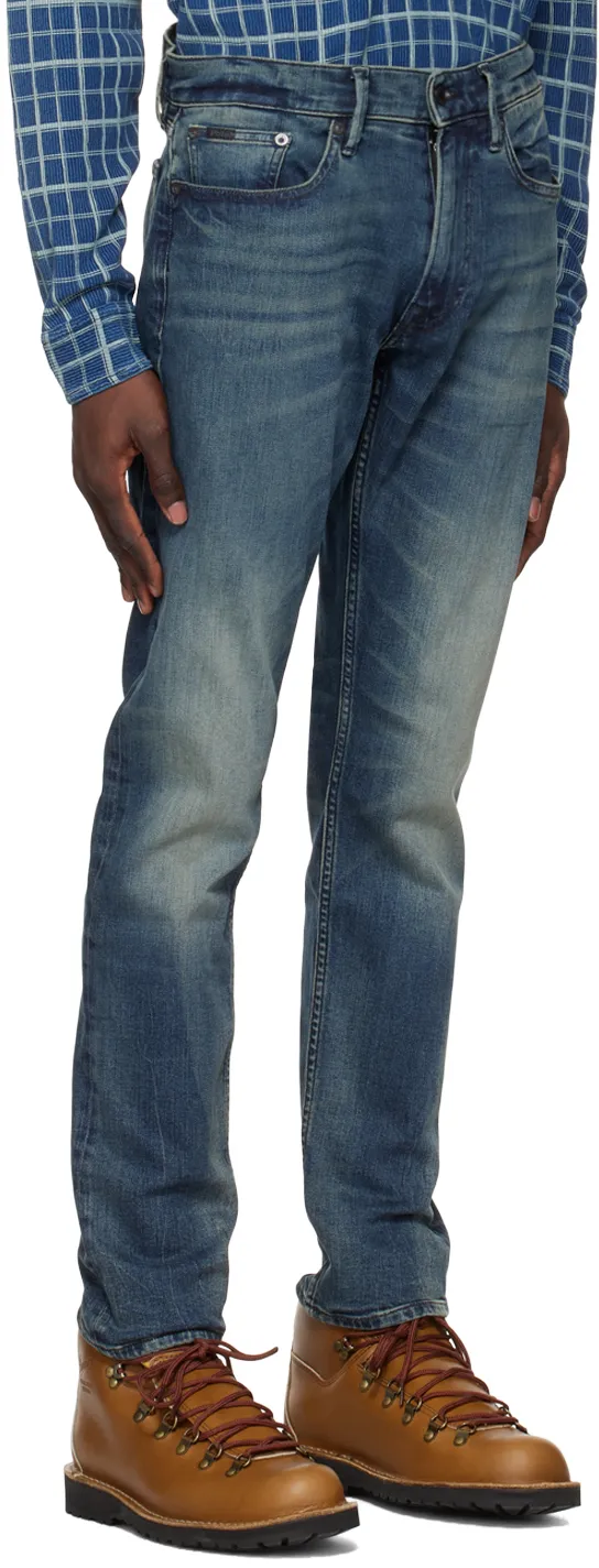 Polo Ralph Lauren Straight-Leg Stonewashed Slim-Cut Jeans